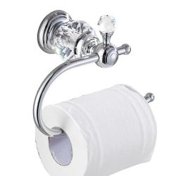 Crystal-sarjan messinki WC-paperirullateline, kiillotettu kromi