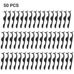 Besser 1/5/30/50x Fake Lash Pincet Klip Falsk øjenvipper Makeup Applikator Tool Sort 50PCS