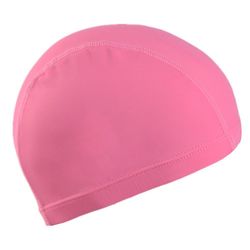 Liltop Plain Swimming Cap Voksne Kids Diving Beach Stretchy Pool Swim Hat Pink