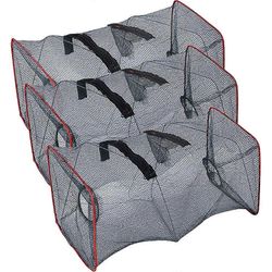 3kpl ulkorapuloukku kannettava hummerisyöttiloukku kokoontaitettava rapuvalettu verkko Kuten 46X22cm