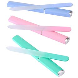Grape Pp 3-pak krystalglas neglefiler med box nail filer