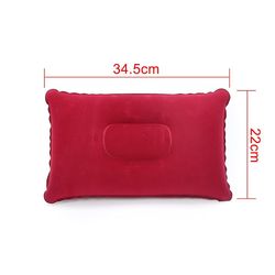 Camping Pvc Nylon oppustelige luftpude, pakke med 2 Rød