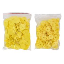 Karjan korvamerkit lammaskarjan sioille - 100 kpl kestäviä TPU-eläinten pyöreät tunnisteet kuparinauloilla