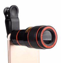 Coosilo Teleobjektiv til mobiltelefon Focus Effect High-definition Lens General sort 8X