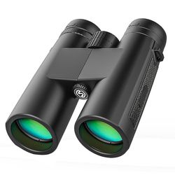 12x42 kikkert til jagt for voksne, kompakt kikkert til børn fuglekiggeri, High Power Telescope til rejser, stjernekiggeri og koncerter med Bak4 Pri