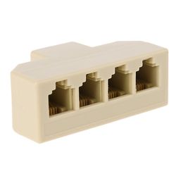 4-suuntaiset puhelinjakajat, uros-4-naarasmuunninkaapeli RJ11 6P4C sovitin