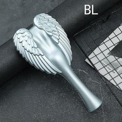 Glorious 1pc Mini Detangling Hair Brush Håndtag Magic Anti-statisk Tangle Angel Hairbrush Blå