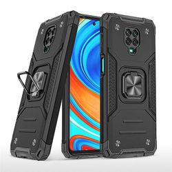 Stødsikker rustning sag for redmi note8 pro med støttefod all inclusive dække sort rpc185
