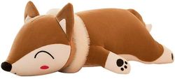 Linkrunning Plys Pude Fox Corgi Plys Legetøj Nusset Legetøj Krammet Pude Plys Pude Legetøj Fødselsdagsgave Sovedukke (Brun 35cm)