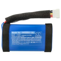 vhbw-akku, joka on yhteensopiva Marshall Stockwell II -kaiutinlaatikoiden kaiuttimen kanssa (3350 mAh, 7.4 V, Li-Ion) ilman väriä/sisäistä akkua