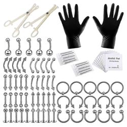 Professional Body Piercing Kit - mukana teräksiset lävistysneulat