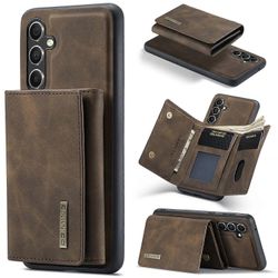 DG. MING M1 Sarja Samsung Galaxy A56 5G Kotelo Jalusta PU Puhelimen Kuori Irrotettavalla Lompakolla - C Monivärinen Coffee