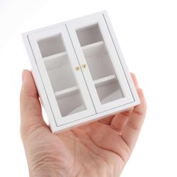 1:12 Dukkehus Træ 3-lags kabinet Arrangør Møbelsæt Foregive leg DIY