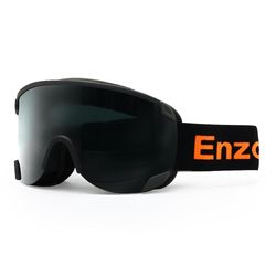 Lbq Enzodate Ski Sne Briller Dual Lens Anit Tåge Uv Beskyttelse Vintersport Visir Snowboard Solbriller Black