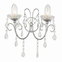 Endon Lighting Endon Tabitha - 2 Light Badeværelse Wall Light Chrome med Crystal IP44, G9