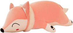 Linkrunning Plys Pude Fox Corgi Plys Legetøj Nusset Legetøj Krammet Pude Plys Pude Legetøj Fødselsdagsgave Sovedukke (Brun 35cm) Pink