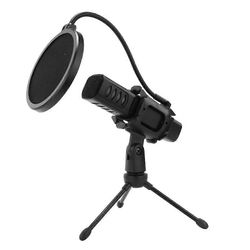 USB-mikrofoni, tonor-kondensaattoritietokone PC-mikrofoni jalustalla, pop-suodatin, mikrofonin iskunvaimennin suoratoistoon, podcastingiin, youtube...