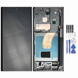 Wigento Samsung Galaxy S23 Ultra 5G -näytölle Täysi OLED LCD kehysyksiköllä Touch Varaosien korjaus Vihreä
