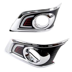 1 pari DRL-päiväajovaloja, auton muotoilusumuvalo 12V, Toyota Hilux Vigo Champion 2012, 2013, 2014 Silver
