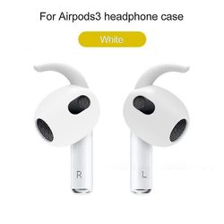 2022 Nytt for Airpods 3rd silikon beskyttelsesveske huddeksler øreputer for Apple Airpod 3 generasjon Hvit med øre