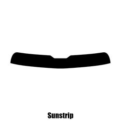 Window-Tint Sun Strip for Kia Carnival - 2001 til 2007 pre-cut sunstrip 5% limo sort