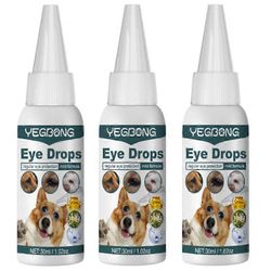 3kpl sidekalvotulehduksen hoito lemmikkieläinten silmätipat koira kissa hevonen kani silmien hoito 30ml