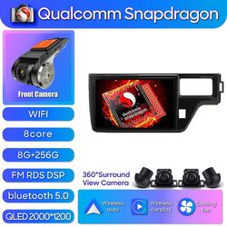 Scitoo Qualcomm Snapdragon Bil Radio Multimedia videospiller Android 12 For Honda Stepwgn 5 2015 - 2021 Høyre hovedenhet Blå tann Wifi 8-256-360-DV...