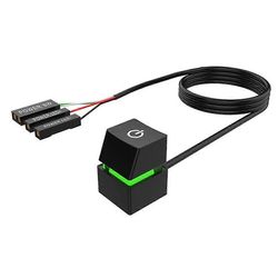 4m ulkoinen tietokone virtapainike pöytätietokoneen emolevy pois päältä virtakytkin Musta Green light