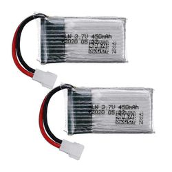 3.7v 450mah 802035 Lipo-akun kanssa yhteensopiva H107 H31 Ky101 E33c E33 U816a V252 H6C 25c RC Quadcopter Drone varaosat 3.7v akku Musta