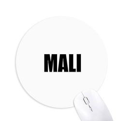 Mali Land Navn Sort Runde Skridsikker Gummi Mousepad Game Office Musemåtte