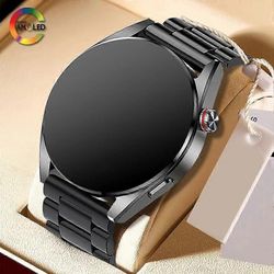 Uusi älykello Miehet Android GT3 IP68 vedenpitävä NFC-älykello langaton lataus Bluetooth-puhelu Miehet Naiset Tarkkaile Bl St smart watches