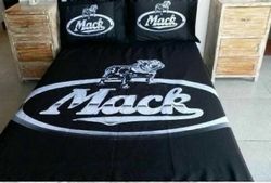 a512 Lakanat Mack Trucks Logo Musta peitto Pussilakanasetti Vuodevaatteet Makuuhuoneen sisustus Vuodevaatteet3-osainen vuodevaatteet (1 pussilakana...