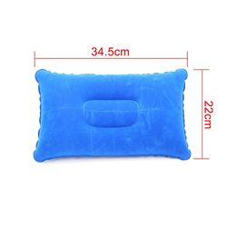 Camping Pvc Nylon oppustelige luftpude, pakke med 2 Blå