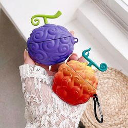 Anime One Piece 3d Devil Fruit Øretelefontaske Airpods 1 2 3 Pro Silikone Hovedtelefon Beskyttende Soft Cover Mænd Kvinder Fødselsdagsgaver 211021*...