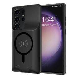 B28 Samsung Galaxy S23 Ultra TPU -laturikotelolle magneettisella laturitoiminnolla, 10000mAh virtakielto