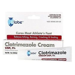 Globe maapalloklotrimatsoli 1% sienilääkkeitä, 1 oz