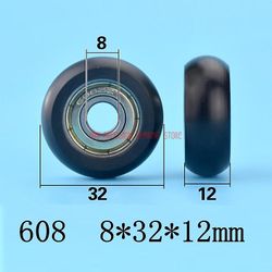Særtilbud Ægte plast 608zz lejeskive 3d printer Europæisk standard 3030 Aluminium 4040 Skinnestyrehjul 8 * 32 * 12 mm