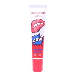 6 väriä Romantic Bear Peel Off Liquid Lipstick Waterproof Long Lasting Lip seksikäs punainen