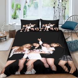 LOUSON BLACKPINKBedding Set Pieces Pehmeä mikrokuitu tyynyliinoilla Pussilakanasetti BLACKPINK JISOO JENNIE ROS LISA Quilt Cover 3D vuodevaatteet v...