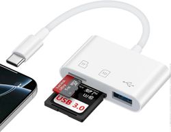 S25 Ultra USB C SD -kortinlukija Samsung Galaxy S25 / S24 Ultra FE / S23 / S22,3 in 1 USB-C Me