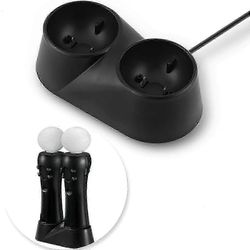 Kaksoislataustelakka PS4 VR Move -liikeohjaimille – nopea ja kätevä latausasema (ei ohjaimet)