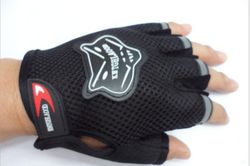 Ruili Udendørs Sport Fingerless åndbare cykelhandsker Cykel Cykel Halvfinger Handsker Sort