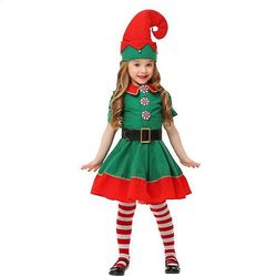 Jul Forældre-barn Tøj Småbørn Julenisse Kostumer Julemanden Kostumer Pige 120