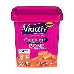 Viactiv Kalsium Plus D-vitamiini pehmeät pureskelut, karamelli 60 kpl (pakkaus 1)