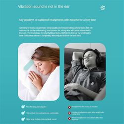 Tyyny Bluetooth-kaiutin White Noise Sleep Sound Box parantaa unta, luun johtaminen stereo uniapu kaiutin B Musta