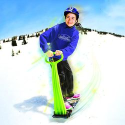 Gemdeck Snøscooter Ski Scooter Sammenleggbar Snowboard Slede Blå