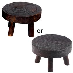 Puu Matala jakkara Massiivipuu Pieni penkkiin Kotitalouksien olohuone Helppokäyttöinen Lapsi Tummanruskea S