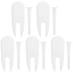 5 sarjaa harjoituspallojen tulppa, jossa on tulppa, poistovetimet, joogapallot, varaosat Valkoinen 6.5X2.5CM