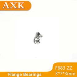 Ægte 10stk F683 F683zz3*7*8.1*3*0.8 Mm F683z F683-zz 3x7x3mm Flangeleje Miniature Deep Groove Kugle afskærmede lejer