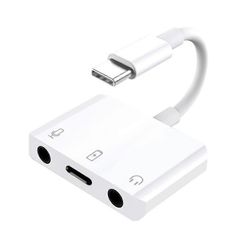Unbrand Type-C-äänikortti USB-C 3.5mm ääniliitäntä kuulokekaiutintietokoneille Valkoinen